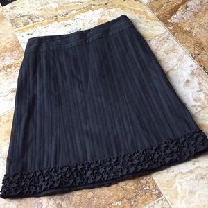 Nanette Lepore Vertical stripe textured ruffle hem